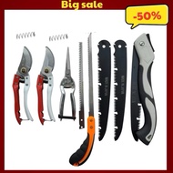 Combo 8 Piece pruning shears, folding saw tree branch shears