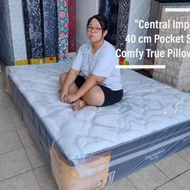ST New Comfy Plush Top Central Imperium kasur Pocket Spring Bed 40 cm