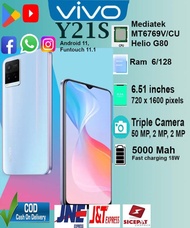 HP VIVO Y21s Ram 6/128GB Smartphone LET 6.51 inches Dual SIM 50MP+8MP