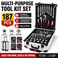 187Pcs Tool Box Set Tools Set For Motorcycle/Car Socket Wrench Set Heavy Duty Tools Set