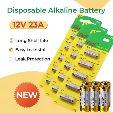 23A 12V Battery 58mAh Alkaline for Remote Control, Toys. Models: A23 E23A L1028 GP23A V23GA K23A 21/