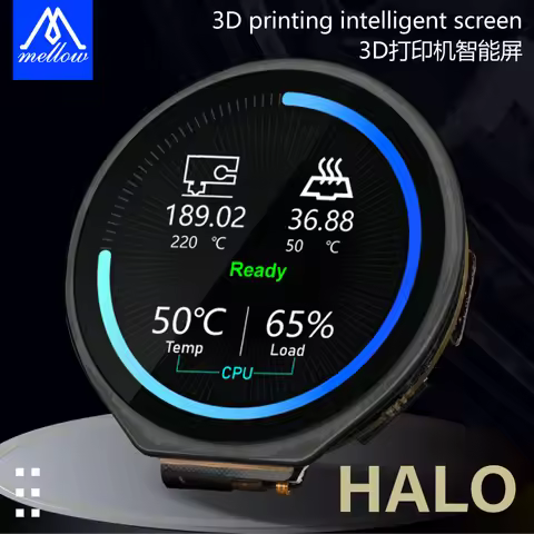Mellow 1.28-inch FLY-HALO WiFi IPS Smart Circular Touch Screen for 3D Printers with Capacitive Touch