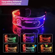 LLX-Cyberpunk Glasses LED Light-Up Colorful Fashion Technology Bar Glasses