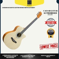 CAESAR ACOUSTIC GUITAR 4002C NATURAL 40 INCH WITH CUTAWAY/ZOSO MUSIC SABAH