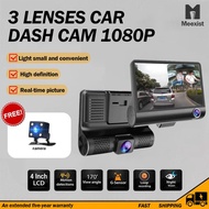 4IN1 DASH CAM Triple Lens 3 Camera 1080P Dashcam Front Cam + Inner Cam + Rear Cam+ Touchscreen