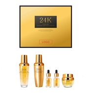 24K Gold Skin Care ชุดคริสตัล Tenderening Toner Snail Solution ครีมบำรุงผิวหน้า Tender Essence 5ชิ้น/กล่อง As the picture