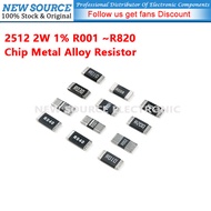 [5pcs] 2512 SMD Alloy Resistor 2W 1% 0.1R ohm R001 R005 R010 R022 R033 R100 R220 R470 R560 Resistanc