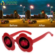 SUVE Special Effect Glasses Light Changing Eyewear Funny Rave Glasses Sunflower Shaped