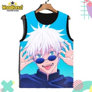 Jujutsu Kaisen v1 Children's Singlet Satoru Gojo 3D Printed Children's Anime Manga Singlet for Ages 