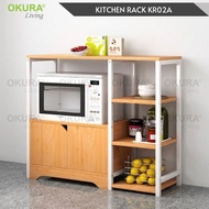 OKURA Multipurpose Kitchen Rack Kitchen Shelf Home Living Microwave / Oven Rak Dapur Rak Besi Pintu 