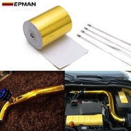 EP 2" x 5 Meters Self Adhesive Roll Reflective Gold Heat WRAP BARRIER Hot Sale New For BMW E36 Z3/31