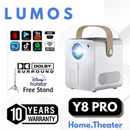 The projector 【Ship within24hour】LUMOS Projector Y8 Mini 6000 Lumens HD 1080P 4K WiFi LED Android Mini Projector YJ35