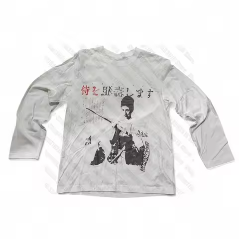 Japanese Y2k Clothes Women Shoujo Girl Style Long Sleeve Kawaii Women's Cropped Graphic T Shirts Fem