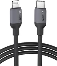 UGREEN iPhone Charger Lightning Cable Silicone [1M Apple MFi Certified] 20W USB C to Lightning PD Fast Charging Cable, Soft Cord Compatible with iPhone 14 Pro Max/14 Plus/13/12/11 Mini, iPad 9, Black