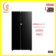 TOSHIBA GR-RS780WE-PGY(22) 623L SIDE BY SIDE INVERTER REFRIGERATOR