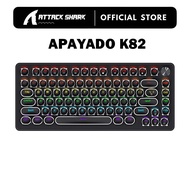 Apayado K82 Wired Mechanical Gaming Keyboard Round Keycaps  for PC Gift