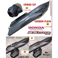 RS150R V1 V2 MUFFLER COVER CARBON RS-150 RS150R END CAP SIDE TEPI EXHAUST PIPE SET EKSOZ.