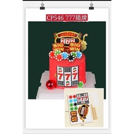 (Ready Stock) CP Cake Toppers 蛋糕插牌 CP546 777 插牌