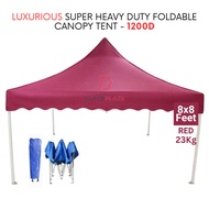 Red 8x8 Feet Luxurious Super Heavy Duty Foldable Canopy Tent Gazebo Folding Portable Tent