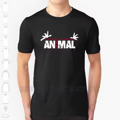 Animal Vedder 100% Cotton T Shirt Jam Pearl Id Rather Be With An Animal Vs Ten Dave Grohl Mudhoney M