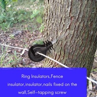 50Pcs Electric Fence Offset Ring Insulator Fencing Screw in Posts Wire Safe Agricultural Garden Supp