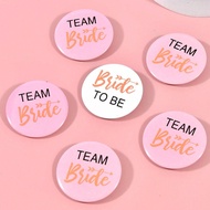 6Pcs/Set Elegant Bride Button Pins - Vintage Tinplate Wedding Party Accessories For Bridal Showers, 