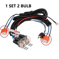 Car H4 Headlight Wire kit Power H4 Cable Set Headlamp Boost Up Wire Kit Ceramic Socket Relay H4 Bulb