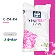 Yara YaraMila 8-24-24 50kg (Fully SOP based compound fertilizer / Baja bunga buah pokok)[SweeChiang]