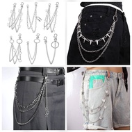 Metal Alloy Waist Chain Retro Punk Hip-Hop Pants Chain Decorative Pants Chain Ladies Star Waist Chai