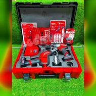 MILWAUKEE SET สว่านกระแทก+เลื่อยชัก รุ่น M12 FP2Q2-402P 12V (M12 FPD-0+ M12 CHZ-0) เลื่อยชัก เลื่อยช