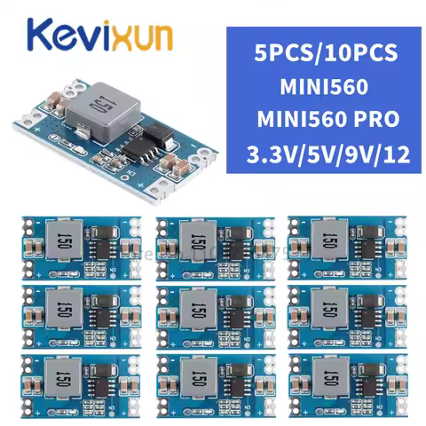 5/10pcs Mini560 5A DC-DC Mini560 PRO Step-Down Stabilized Voltage Supply Module 6-30V To 3.3V 5V 9V 
