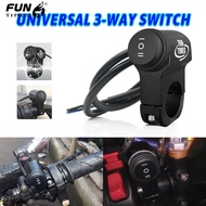 FUNTIMES Universal 3 Way Switch Mini Driving Light Switch aluminum alloy With Clamp Waterproof
