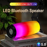 LED Bluetooth Speaker Portable FM Radio Wireless Bass Subwoo
