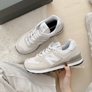 -EJ- NEW BALANCE 574 NB NB574 Gray White Oatmeal Light Environmentally Friendly Material ML574EVW