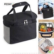 PEONIES Insulated Lunch Bag Thermal Picnic Adult Kids Lunch Box