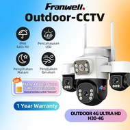 H30-4G Three Screen Wifi CCTV Solar Outdoor Waterproof Camera 4G SIM Card Security Camera