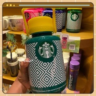 HIJAU Tumbler Starbucks Kreaby Colorful Weaves Ramadhan 2023 Size 1 Liter/Tumbler Kreaby Starbucks Green Green