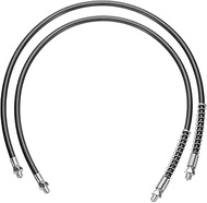 HARFINGTON 2Pcs Grease Gun Hose 31.5" 10000 PSI Spring Flex High Pressure Quick Release Grease Repla