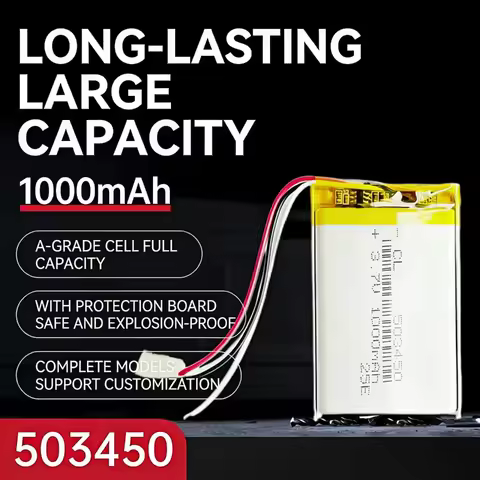 523450 1000mAh 3.7V 523450 Polymer Lithium Rechargeable Battery Li-ion Battery Replace For GPS Bluet