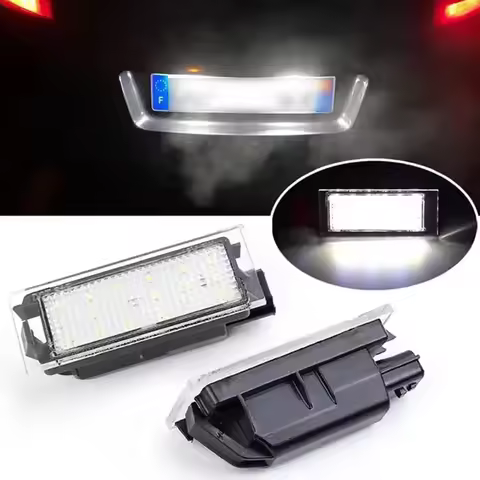 2Pcs For Renault Clio 3 2005-2014 Clio 4 2012-2019 Clio Grand Tour 2013-2019 Car Led Number License 
