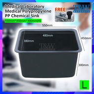 [Ready Stock] Lab Sink Pp Medical Laboratory sink Laboratory basin single bowl hdpe pp /Makmal Sekol