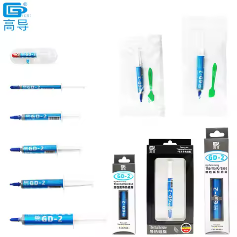 Net Weight 1/3/7/15/30 Grams Gray GD-2 Thermal Conductive Grease Paste Plaster Heat Sink Compound fo
