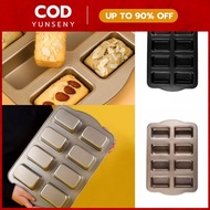 8 Cavity Mini Loaf Pan Non-stick Bread Pan Carbon Steel Brownie Pan Versatile Small Bread Loaf Pan
