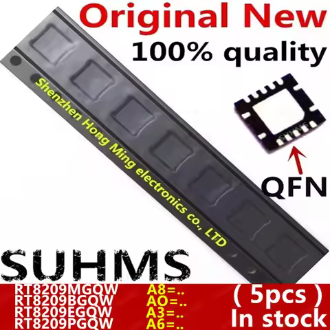 (5piece)New RT8209MGQW RT8209M A8=EC A8=.. RT8209BGQW RT8209B AO=CB AO=.. RT8209EGQW RT8209E A3=CD A