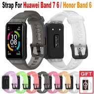 Silicone Strap Bracelet Transparent Accessories for Huawei Band 6 7 / Honor Band 7 6