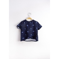 Disney X Lzzie: Frozen ll Swirls Top - Kids - Navy/White