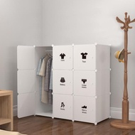 🔥🔥READY STOCK🔥🔥9C DIY Almari Pakaian Budak Rack Storage Cabinet Wardrobe With Hanger Almari Baju Baby DM