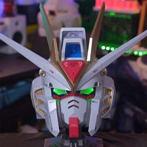 Collectible Desktop Ornament, Strike Freedom Wearable Light‑Up Helmet, Anime Cosplay Prop Mask for A