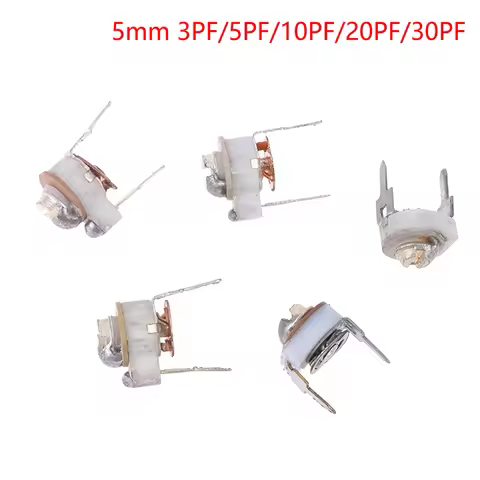 5PCS 5MM Ceramic Trimmer Capacit Adjustable Capacitor Trimmer Variable Ceramic Capacitor 3PF 5PF 10P