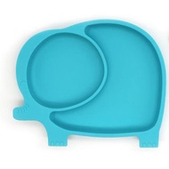 b&amp;h 兒童自主進食餐具 - 防滑矽膠餐盤 (大象)